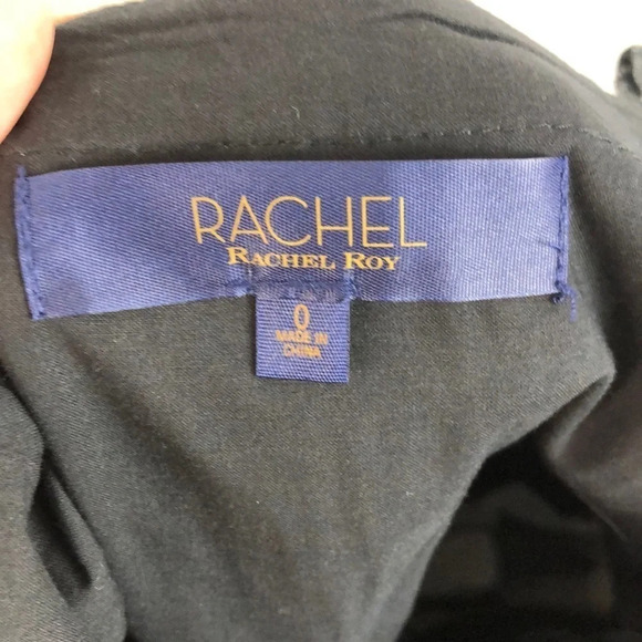 RACHEL Roy New Women’s 0 Print Pockets Button Front Wide Crop Leg Jumpsuit - Picture 4 of 12